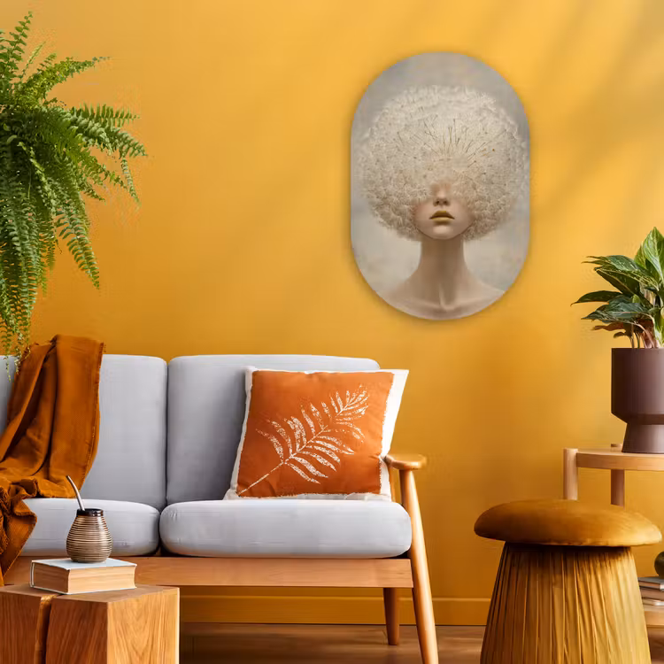 Forexbild Oval - Dreamy - Beige - Löwenzahnsamen — 2