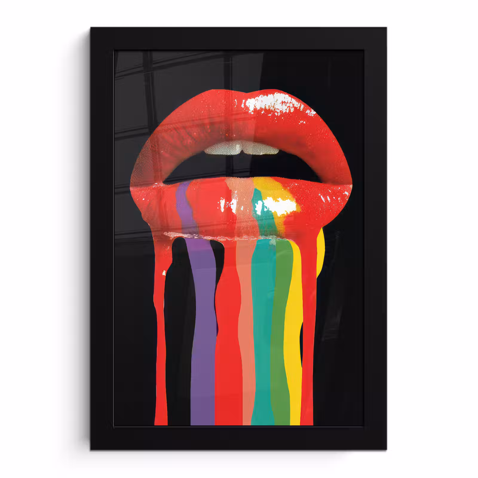 Bilder mit Rahmen - Lippen - Farben - Schwarz — 1