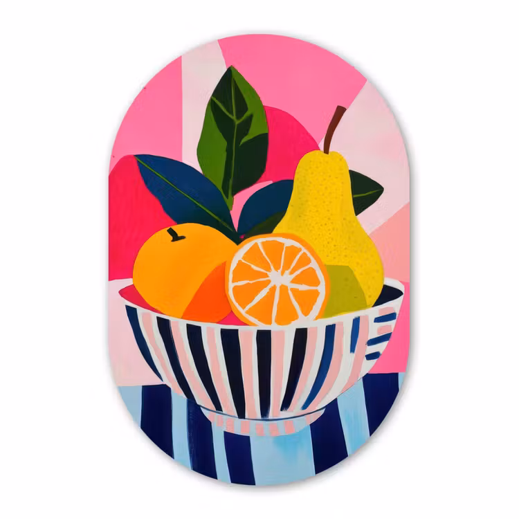 Forexbild Oval - Obst - Abstrakter Hintergrund - Rosa — 1