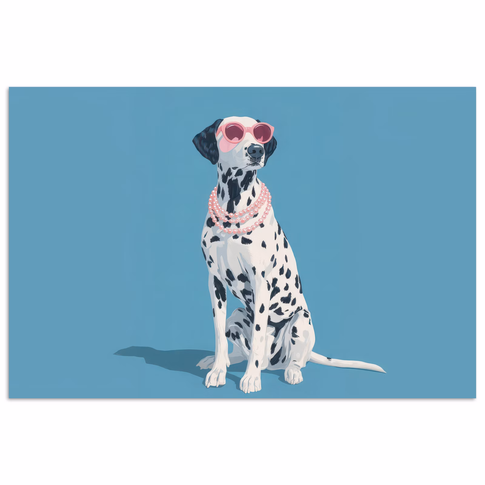 Poster - Dalmatiner - Sonnenbrille - Blau — 1