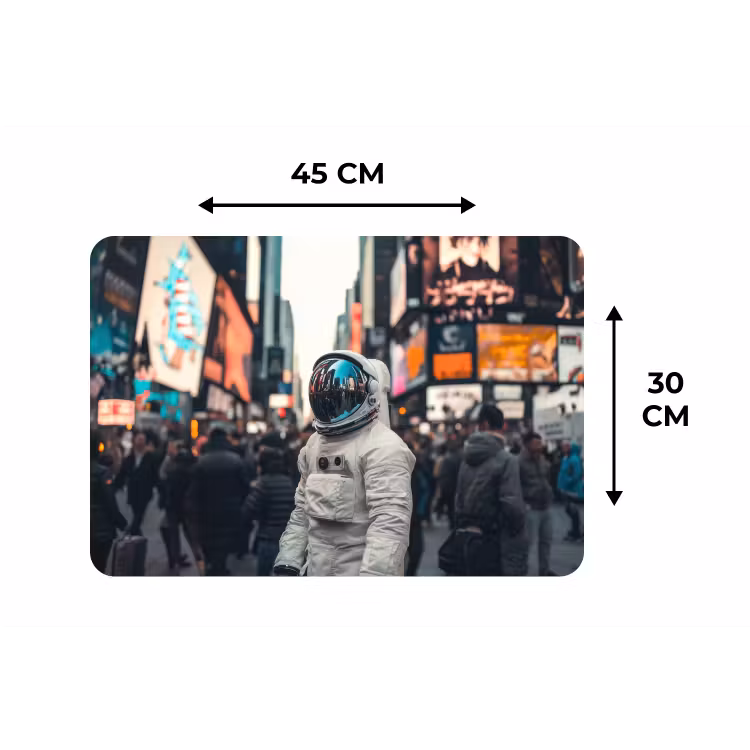 Tischset - 6 Stück - Stadt - Menschen - Astronaut - Weiß — 3