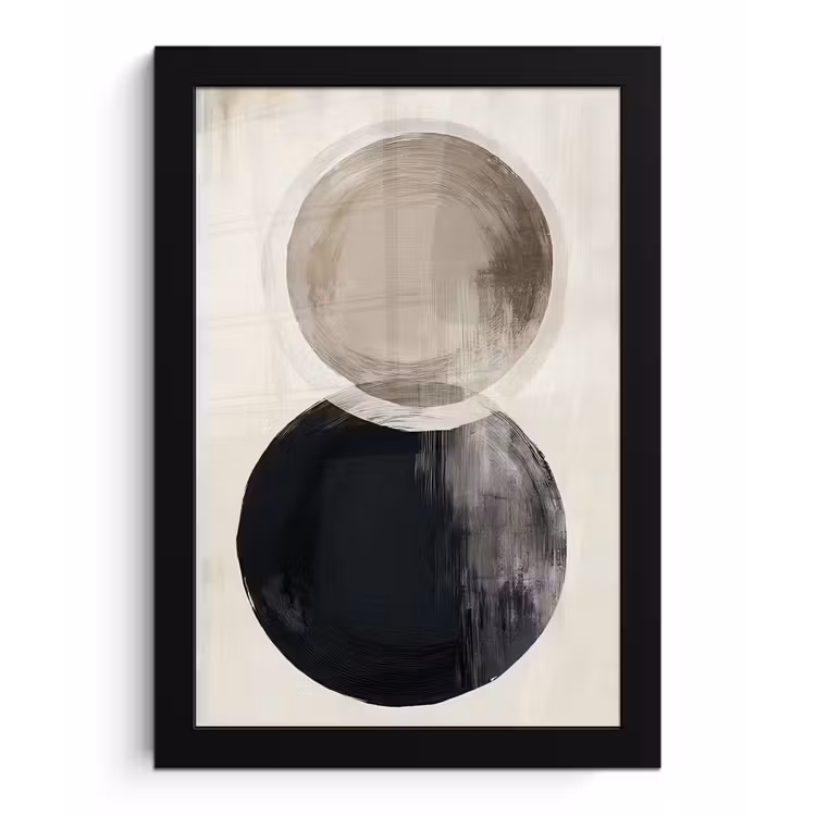 Bilder mit Rahmen - Kreise - Form - Beige - Abstrakt — 1