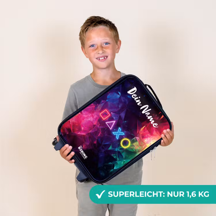 Kinderkoffer mit Name - Symbole - Spiel - Farbenfroh — 6