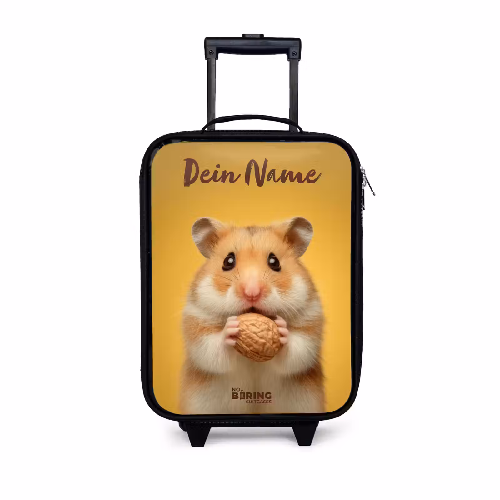 Kinderkoffer mit Name - Hamster - Walnuss - Tier — 1