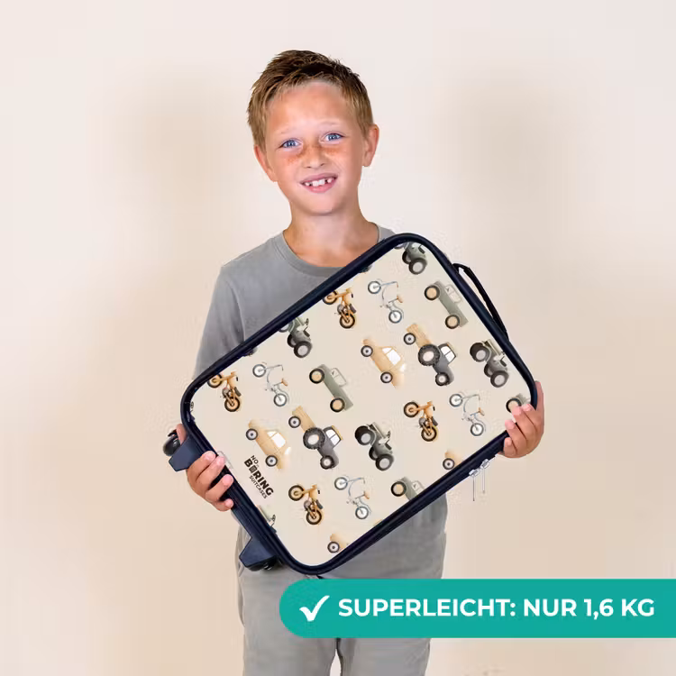 Kinderkoffer - Retro-Fahrzeugmuster — 6