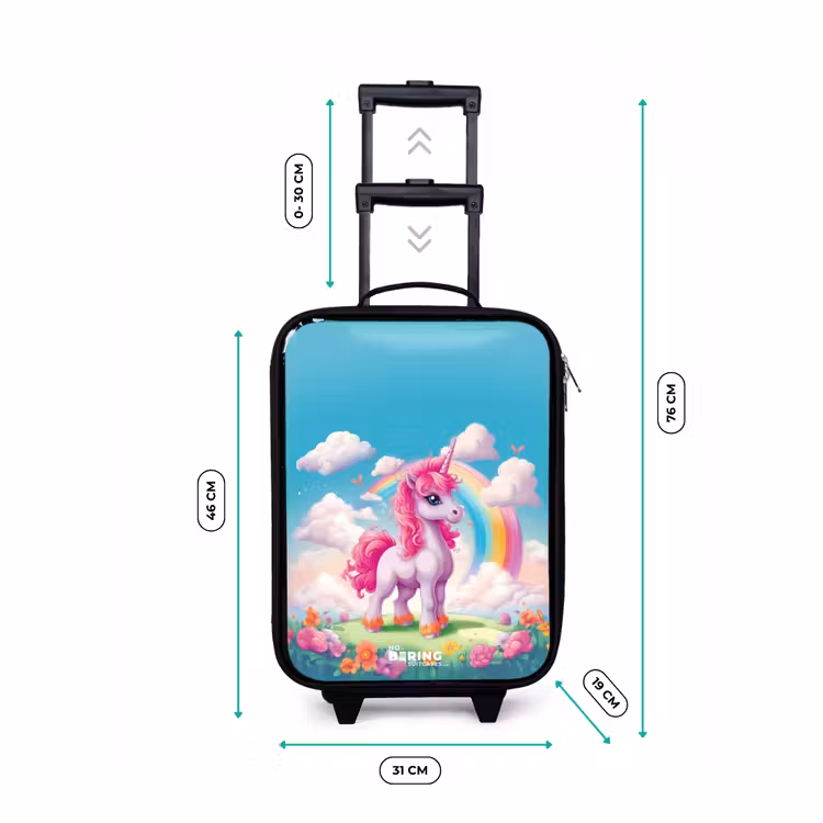 Kinderkoffer - Fröhliches Einhorn auf einem Regenbogen — 5