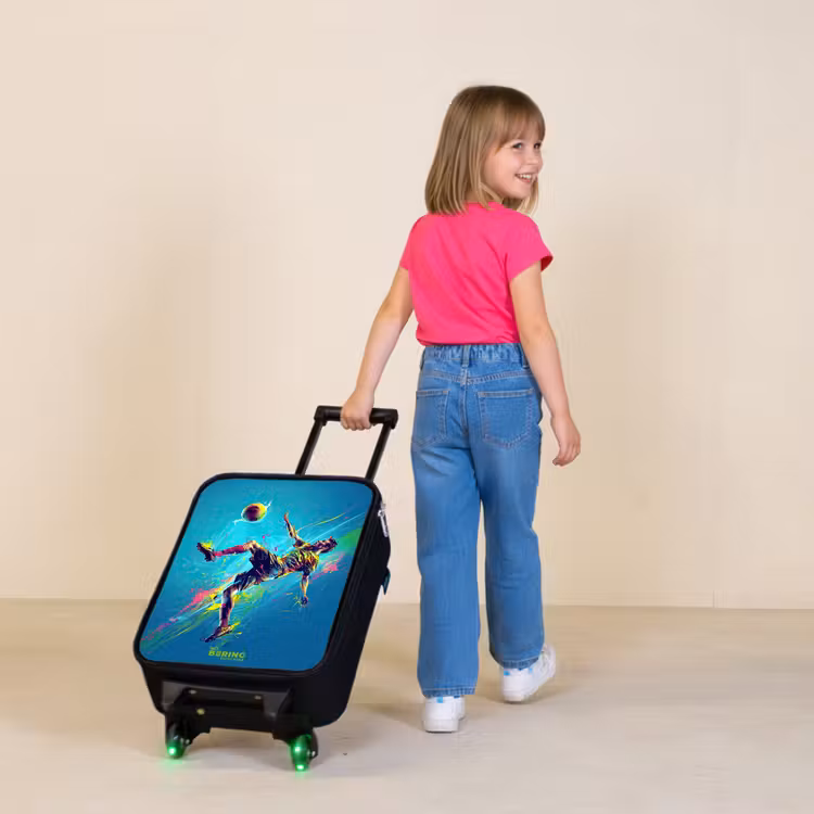 Kinderkoffer - Neon - Fußball - Kick - Farbenfroh — 3