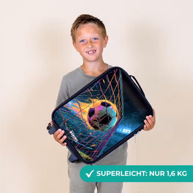 Kinderkoffer - Neon - Netz - Fußball - Farbenfroh — 6