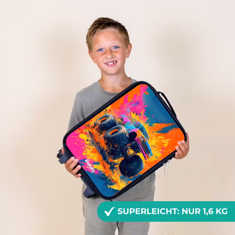 Kinderkoffer - Monstertruck - Farbspritzer - Bunt - Explosion — 6