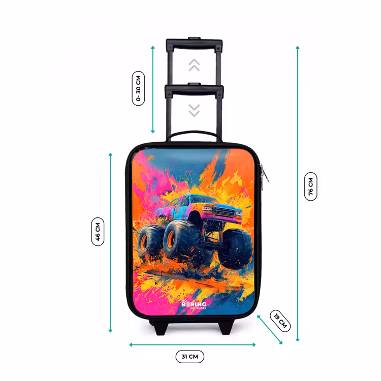 Kinderkoffer - Monstertruck - Farbspritzer - Bunt - Explosion — 7