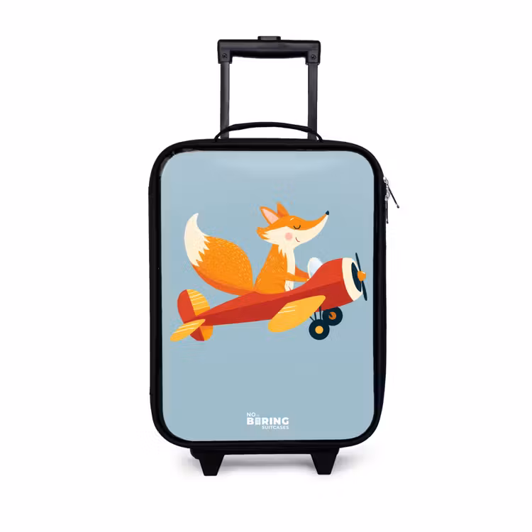 Kinderkoffer - Fuchs - Flugzeug - Fliegen — 1