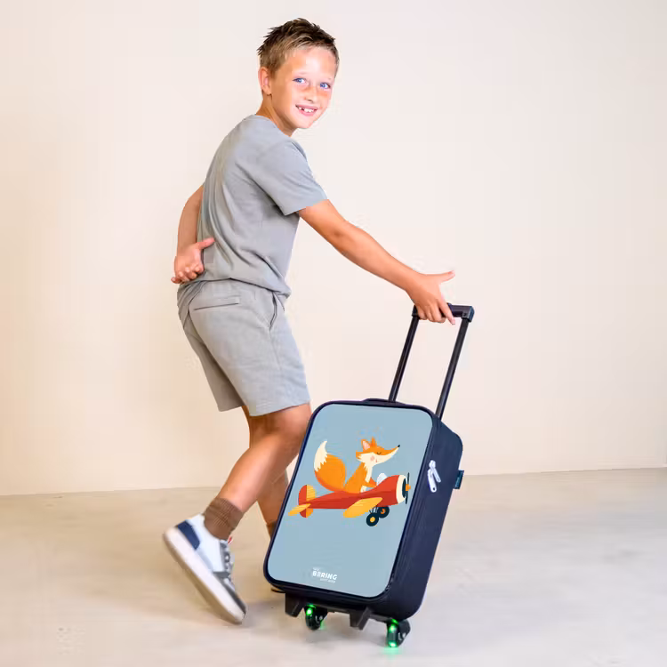 Kinderkoffer - Fuchs - Flugzeug - Fliegen — 2