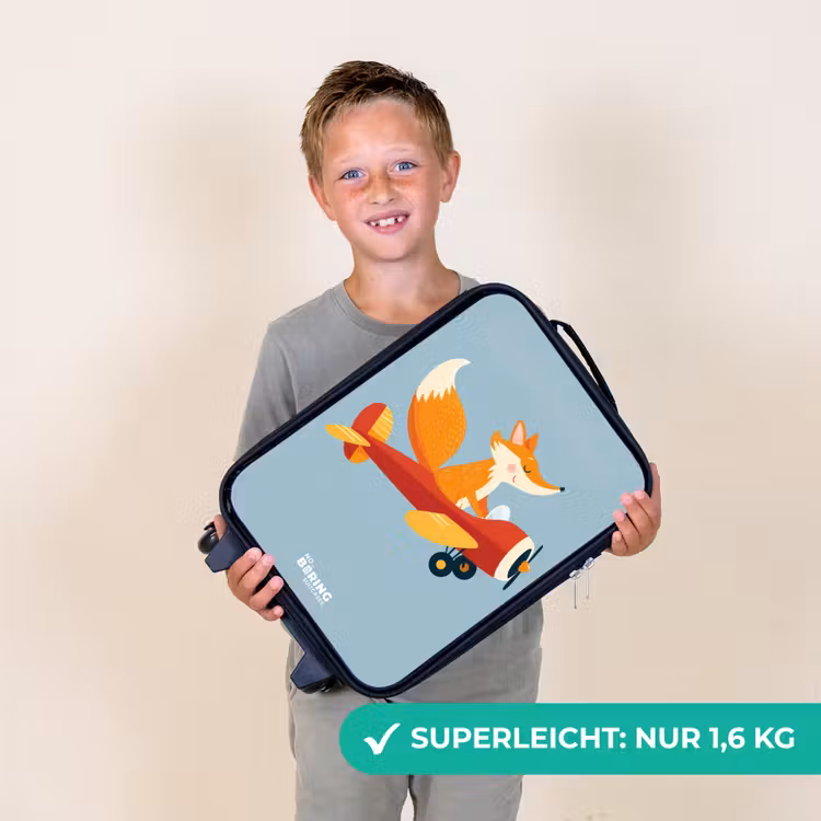 Kinderkoffer - Fuchs - Flugzeug - Fliegen — 6