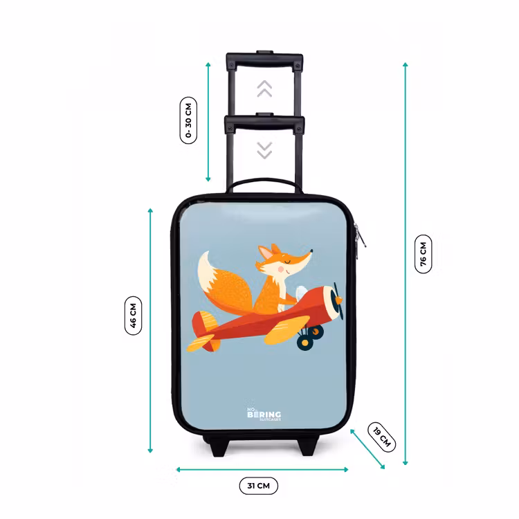 Kinderkoffer - Fuchs - Flugzeug - Fliegen — 7