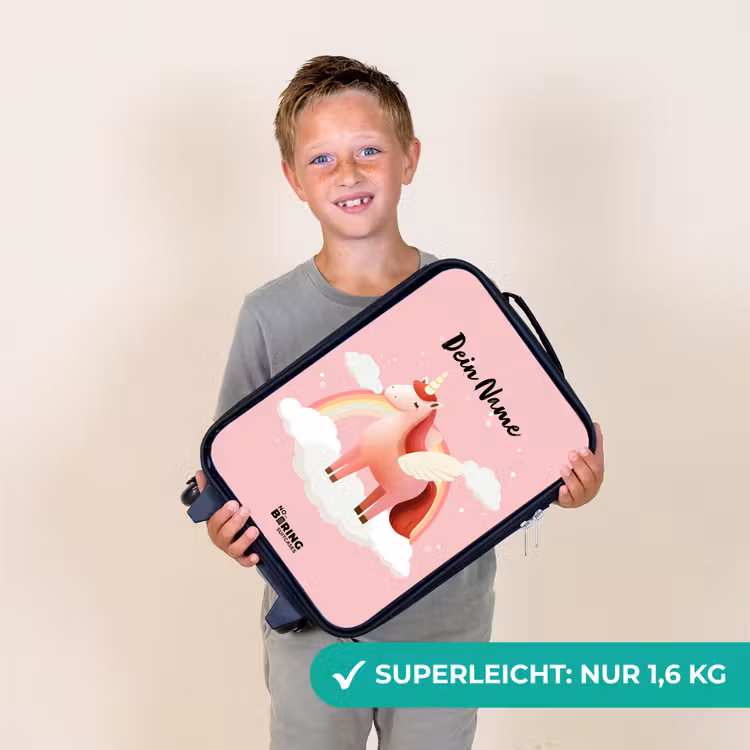 Kinderkoffer - Einhorn - Flügel - Rosa - Regenbogen — 6