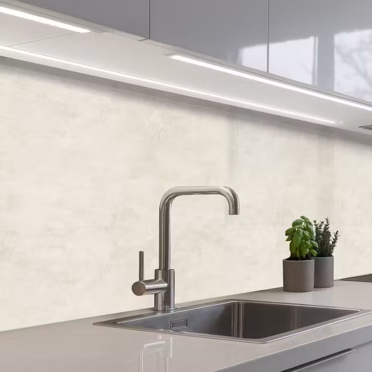 Küchenrückwand - Creme - Glatt - Beton — 2