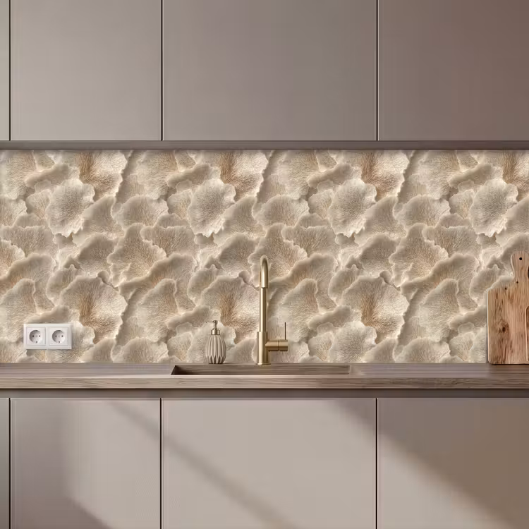 Küchenrückwand - Fächertexturen - Beige - Fasertextur — 1
