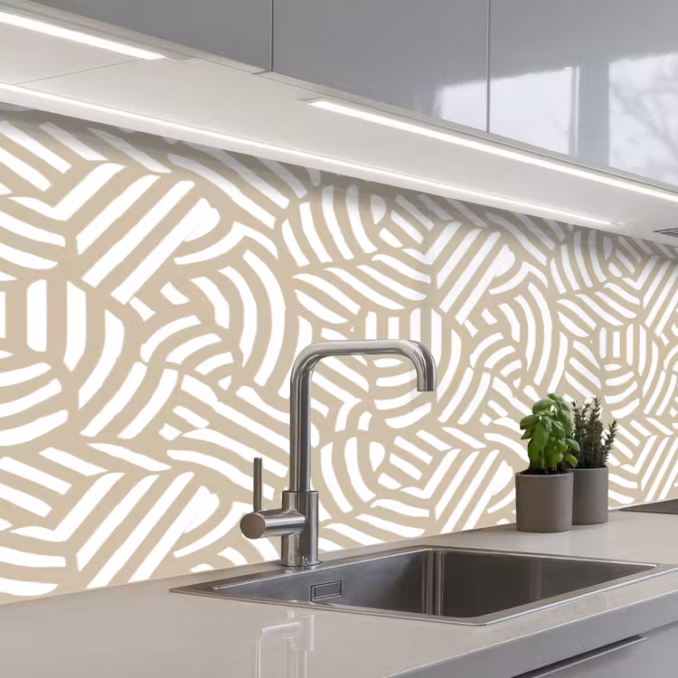 Küchenrückwand - Abstrakt - Modern - Beige — 2