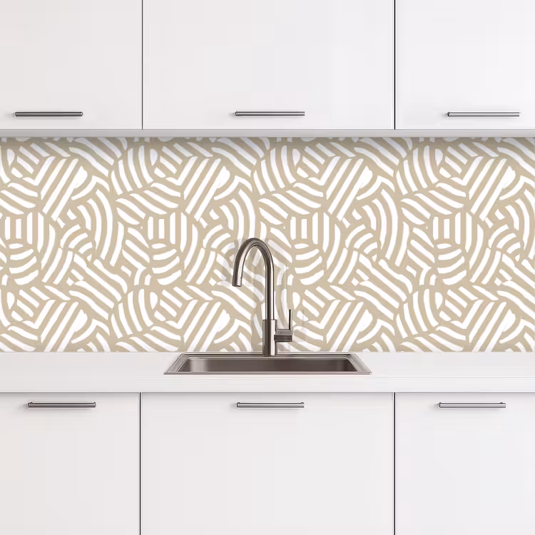 Küchenrückwand - Abstrakt - Modern - Beige — 4