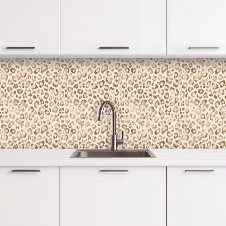 Küchenrückwand - Leopard - Klassisch - Beige — 4