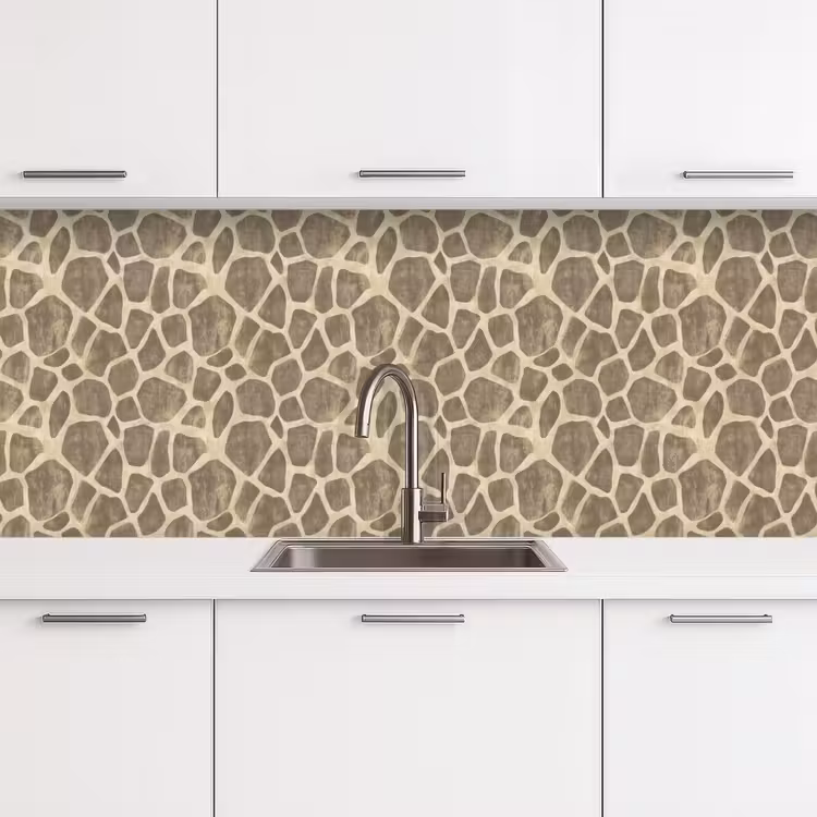 Küchenrückwand - Giraffe - Muster - Beige - Braun — 4