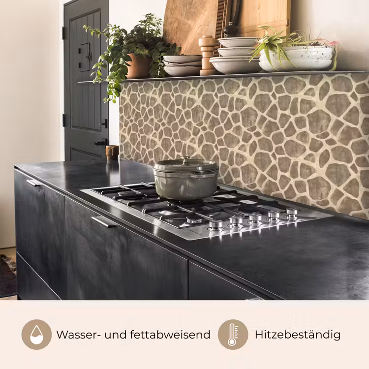 Küchenrückwand - Giraffe - Muster - Beige - Braun — 5
