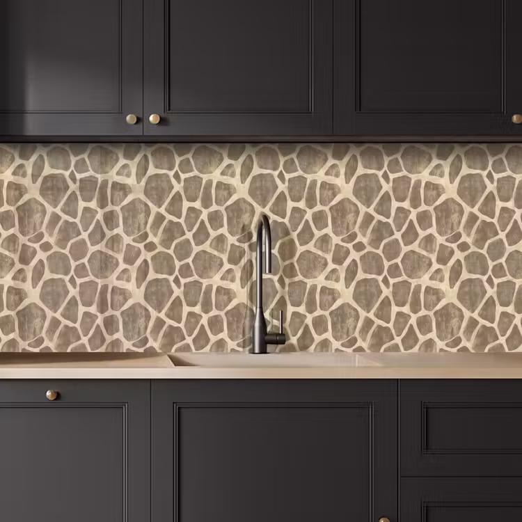 Küchenrückwand - Giraffe - Muster - Beige - Braun — 6