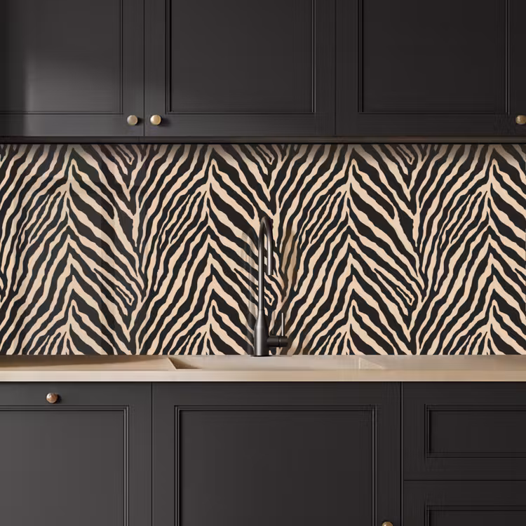 Küchenrückwand - Zebra - Klassisch - Schwarz — 6