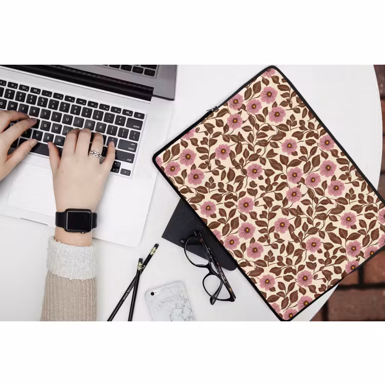 Laptop hülle - Blumen - Blätter - Farbenfroh — 3