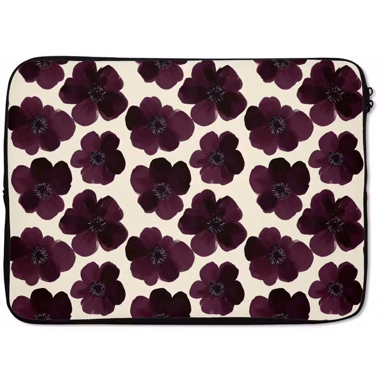 Laptop hülle - Blumen - Aquarell - Lila — 1