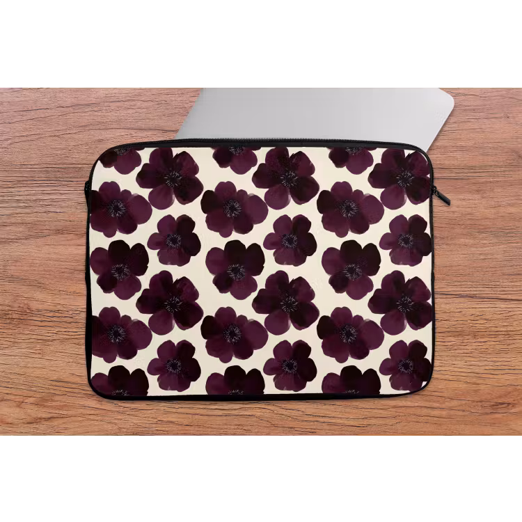 Laptop hülle - Blumen - Aquarell - Lila — 2