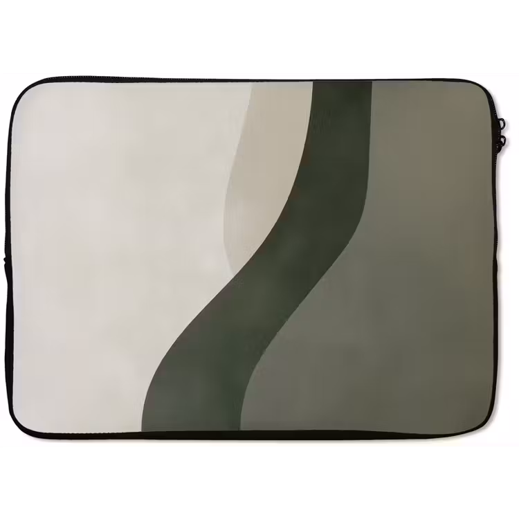 Laptop hülle - Japandi - Grün - Abstrakt - Modern — 1