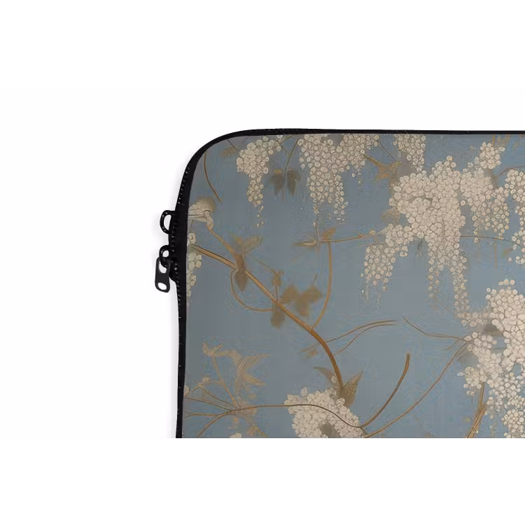 Laptop hülle - Kraniche - Mond - Blumen - Blau — 5
