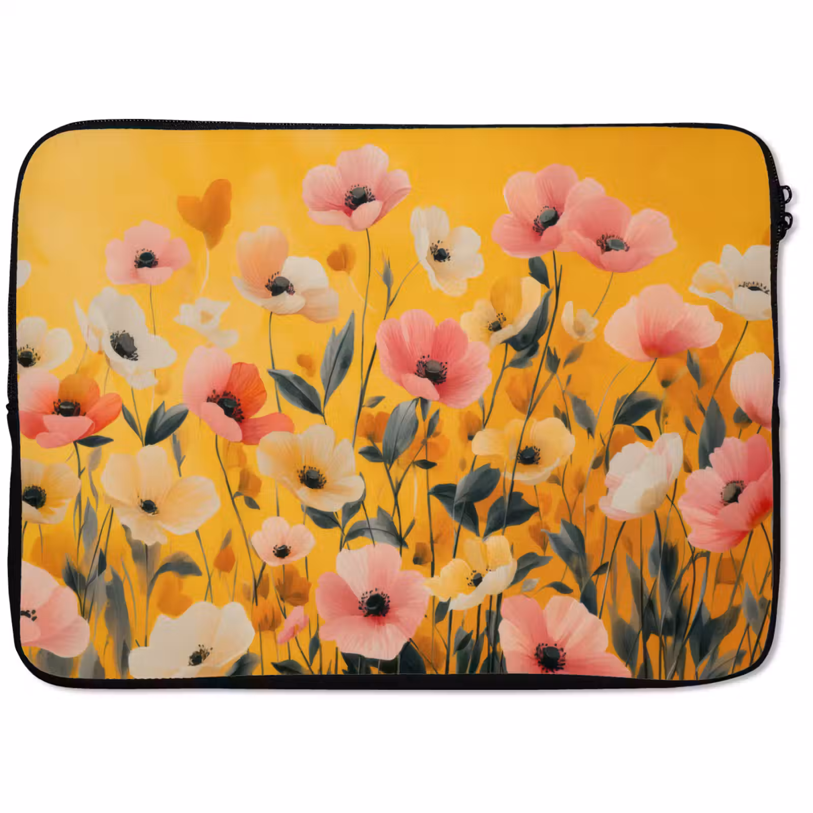 Laptop hülle - Blumen - Feld - Gelb — 1