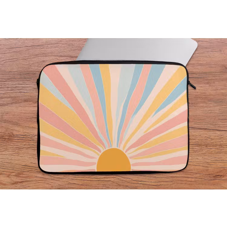 Laptop hülle - Illustration - Sonne - Pastellfarben — 2