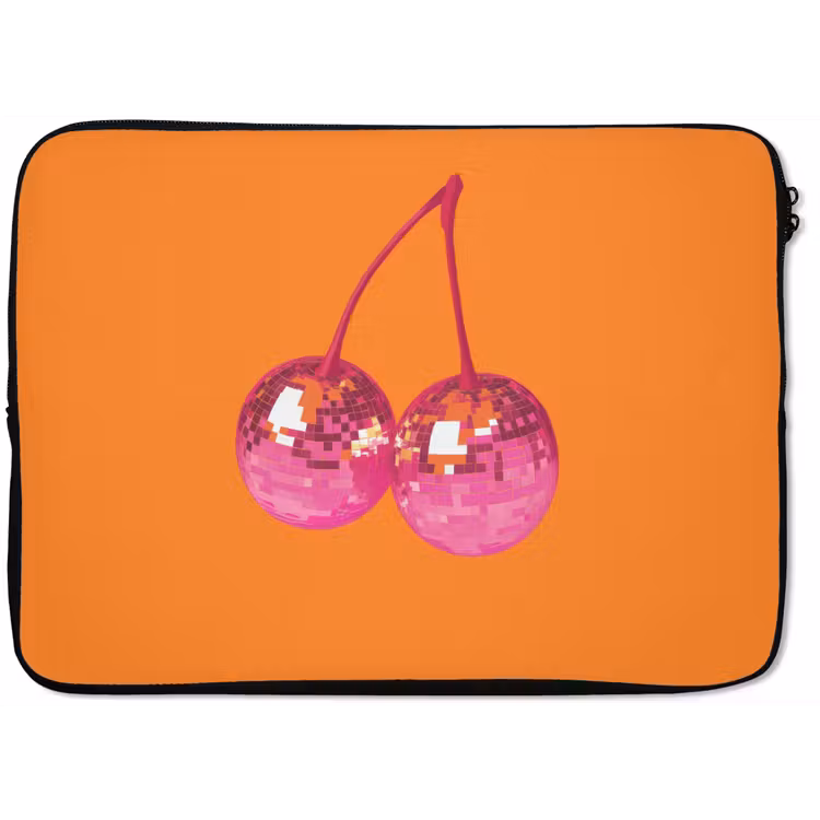 Laptop hülle - Discokugeln - Kirsche - Spiegel - Rosa — 1
