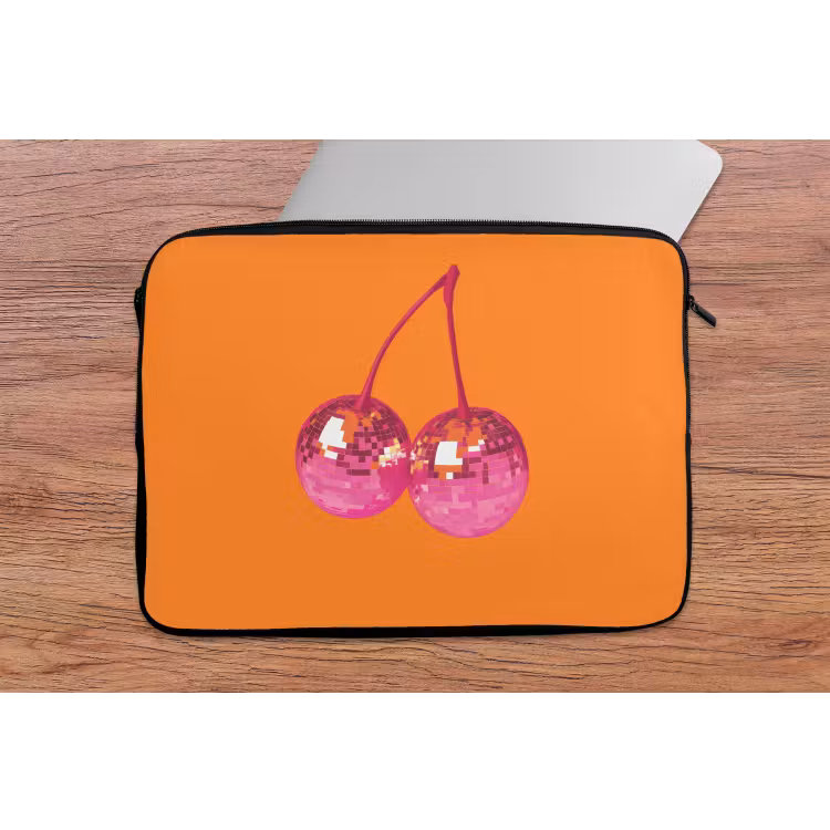 Laptop hülle - Discokugeln - Kirsche - Spiegel - Rosa — 2