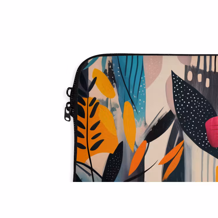 Laptop hülle - Gemälde - Abstrakt - Blumen - Rosa — 5