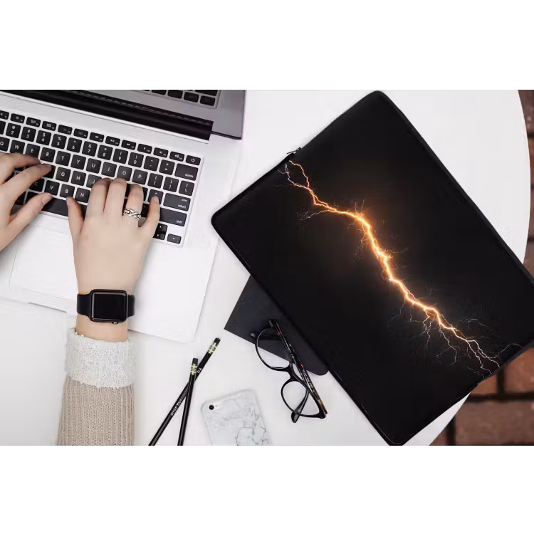Laptop hülle - Spiele - Orange - Blitzlicht - Licht — 3