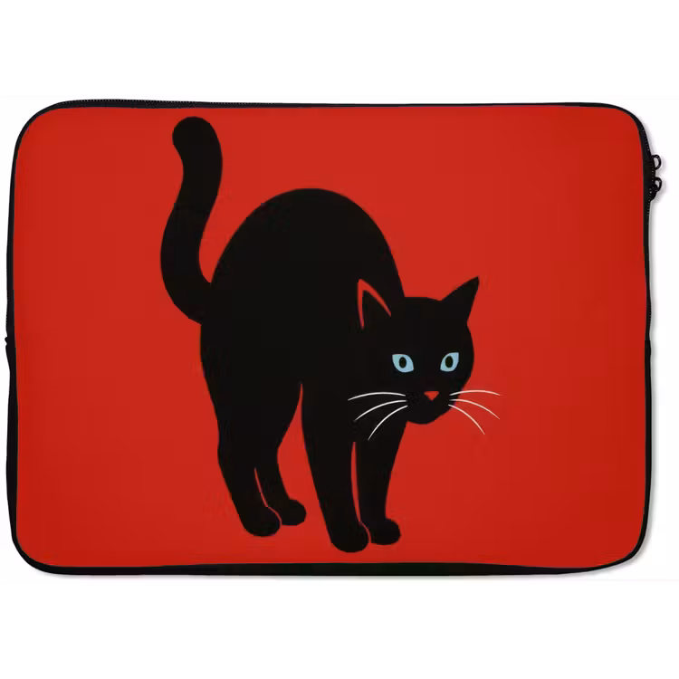 Laptop hülle - Katze - Schwarz - Schwanz — 1