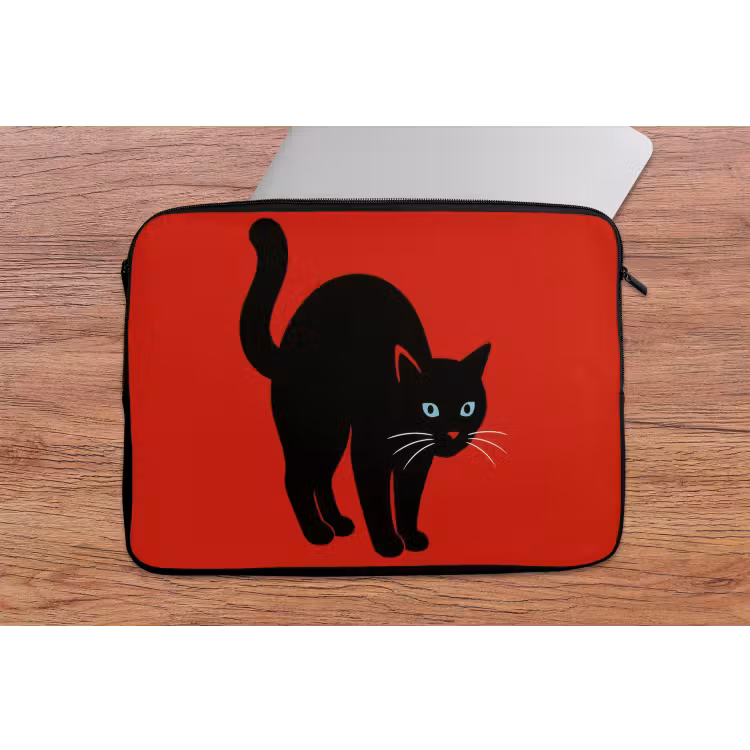 Laptop hülle - Katze - Schwarz - Schwanz — 2