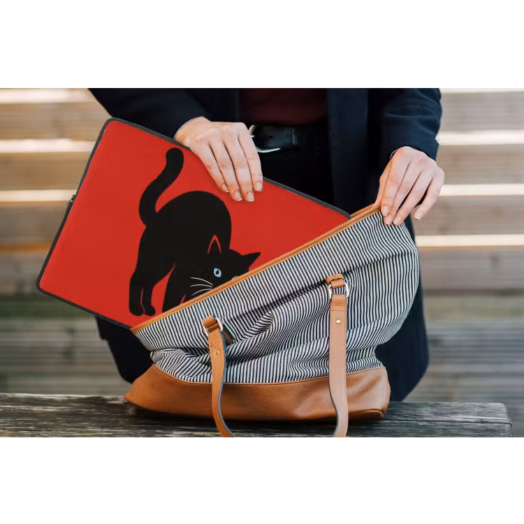 Laptop hülle - Katze - Schwarz - Schwanz — 4