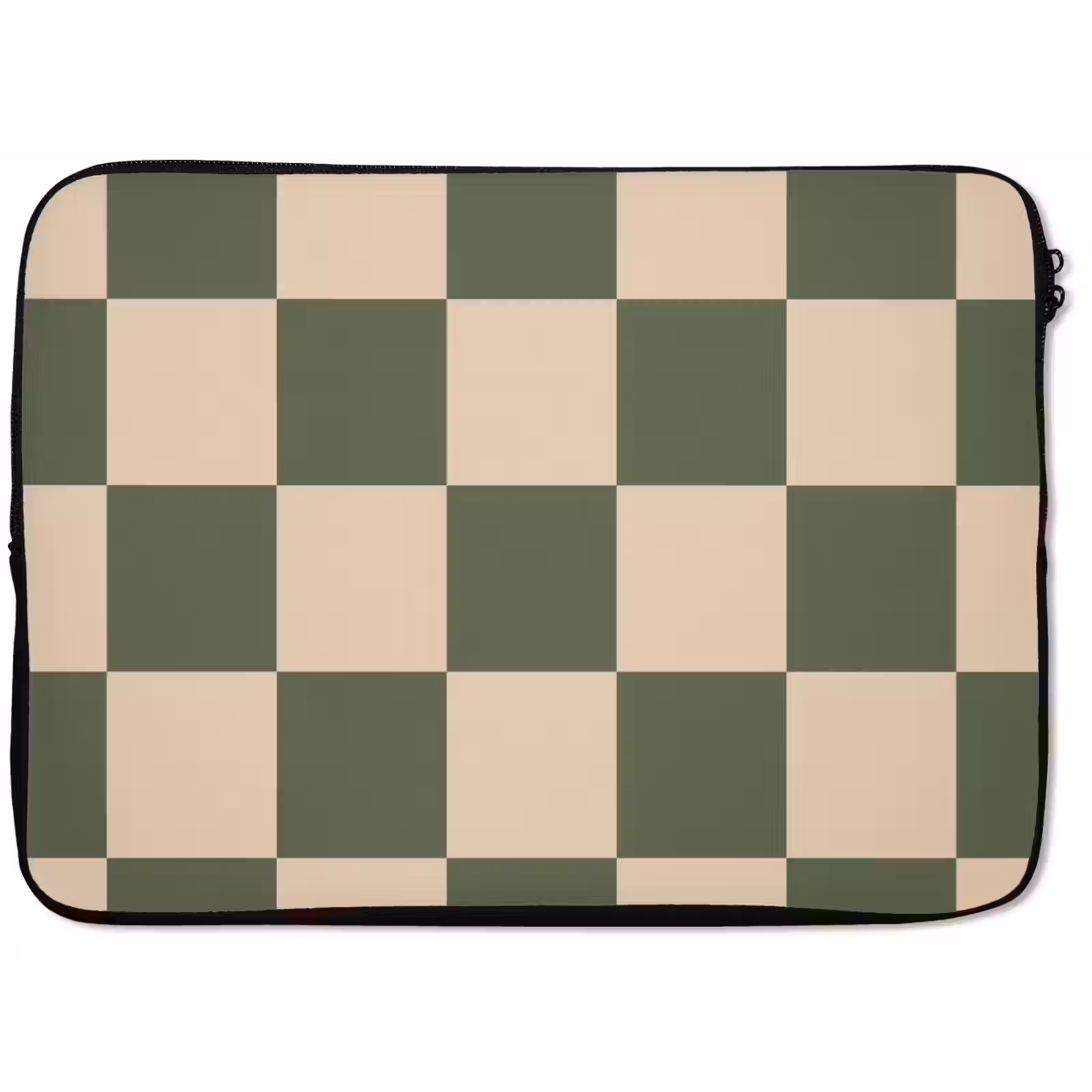Laptop hülle - Schachbrettmuster - Grün - Beige - Blöcke — 1