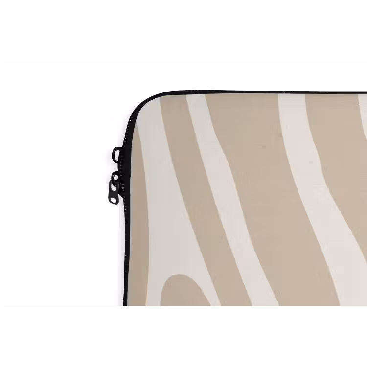 Laptop hülle - Zebramuster - Beige - Weiß - Tiermuster — 5