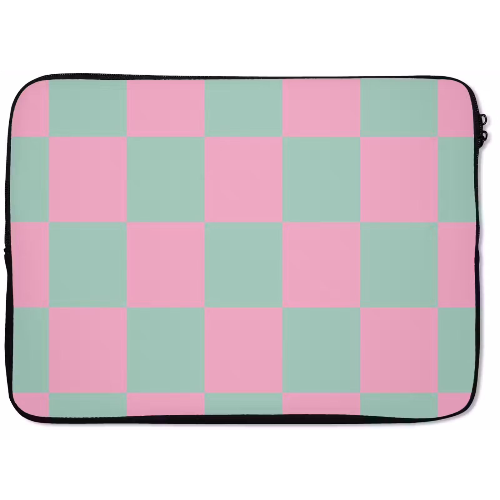 Laptop hülle - Schachbrettmuster - Grün - Rosa - Würfel — 1