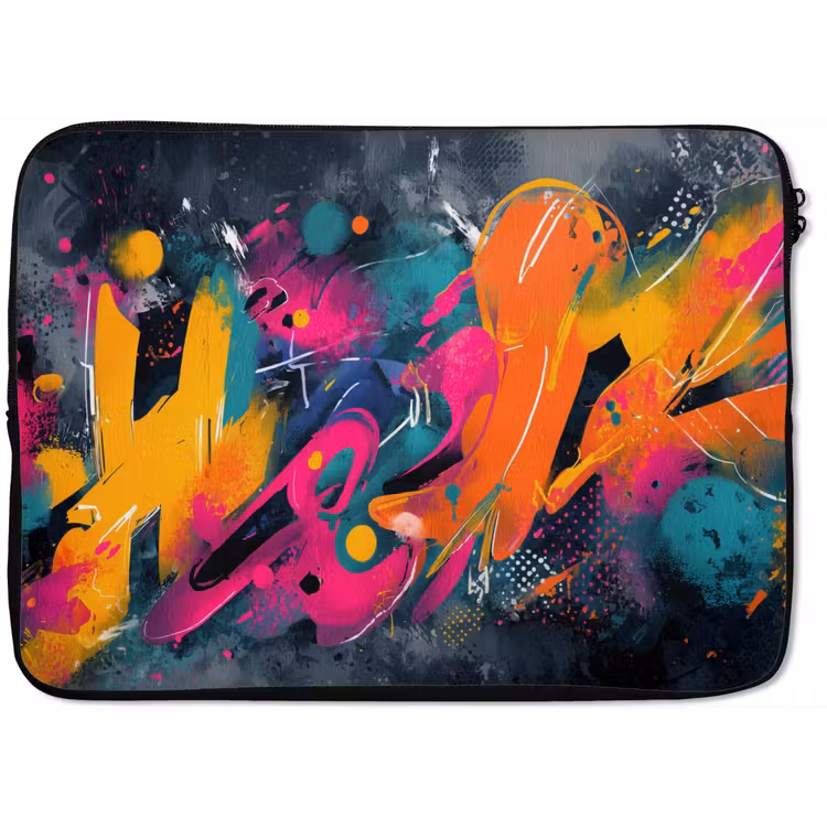 Laptop hülle - Abstrakt - Graffiti - Farbenfroh - Farbspritzer — 1