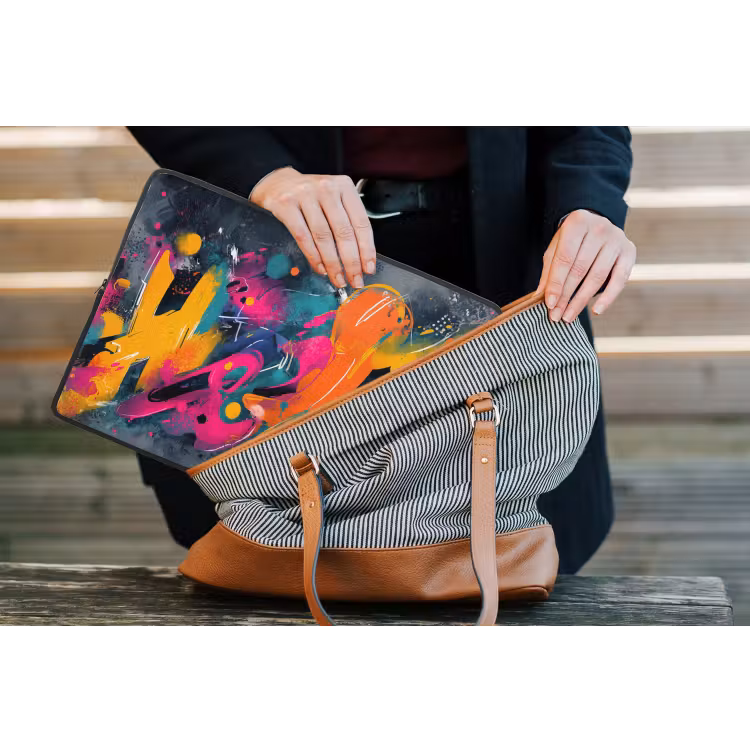 Laptop hülle - Abstrakt - Graffiti - Farbenfroh - Farbspritzer — 4