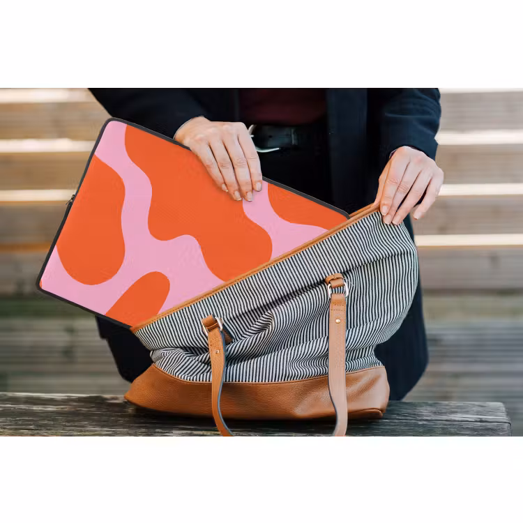Laptop hülle - Flecken - Rot - Rosa - Muster - Minimalistisch — 4