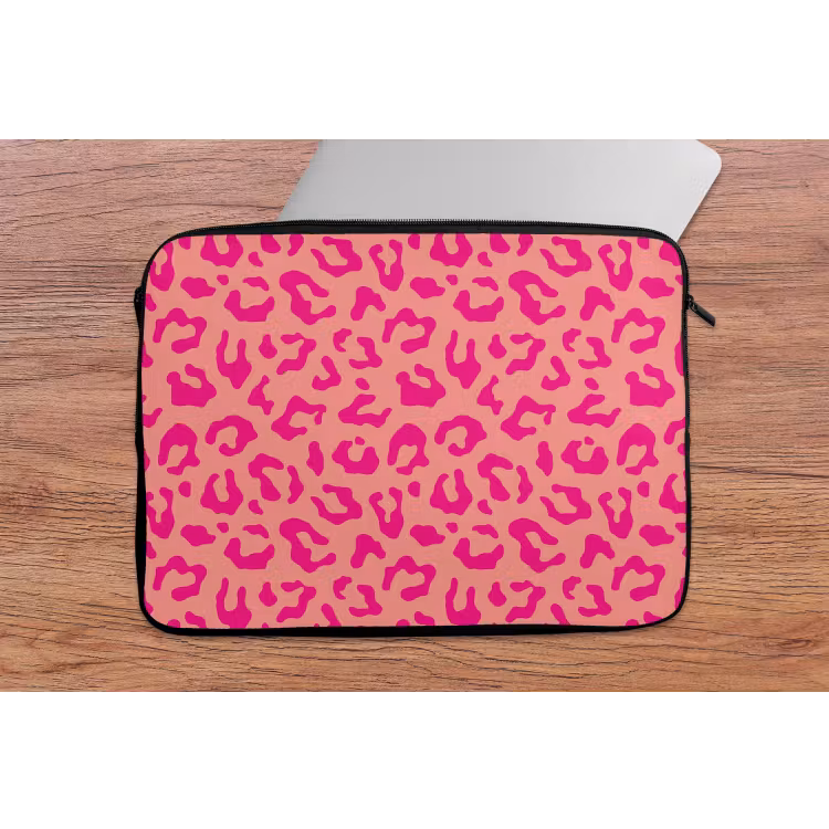 Laptop hülle - Pantherdruck - Rosa - Tierdruck - Minimalistisch — 2