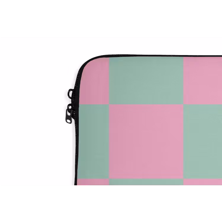 Laptop hülle - Schachbrettmuster - Grün - Rosa - Würfel — 5
